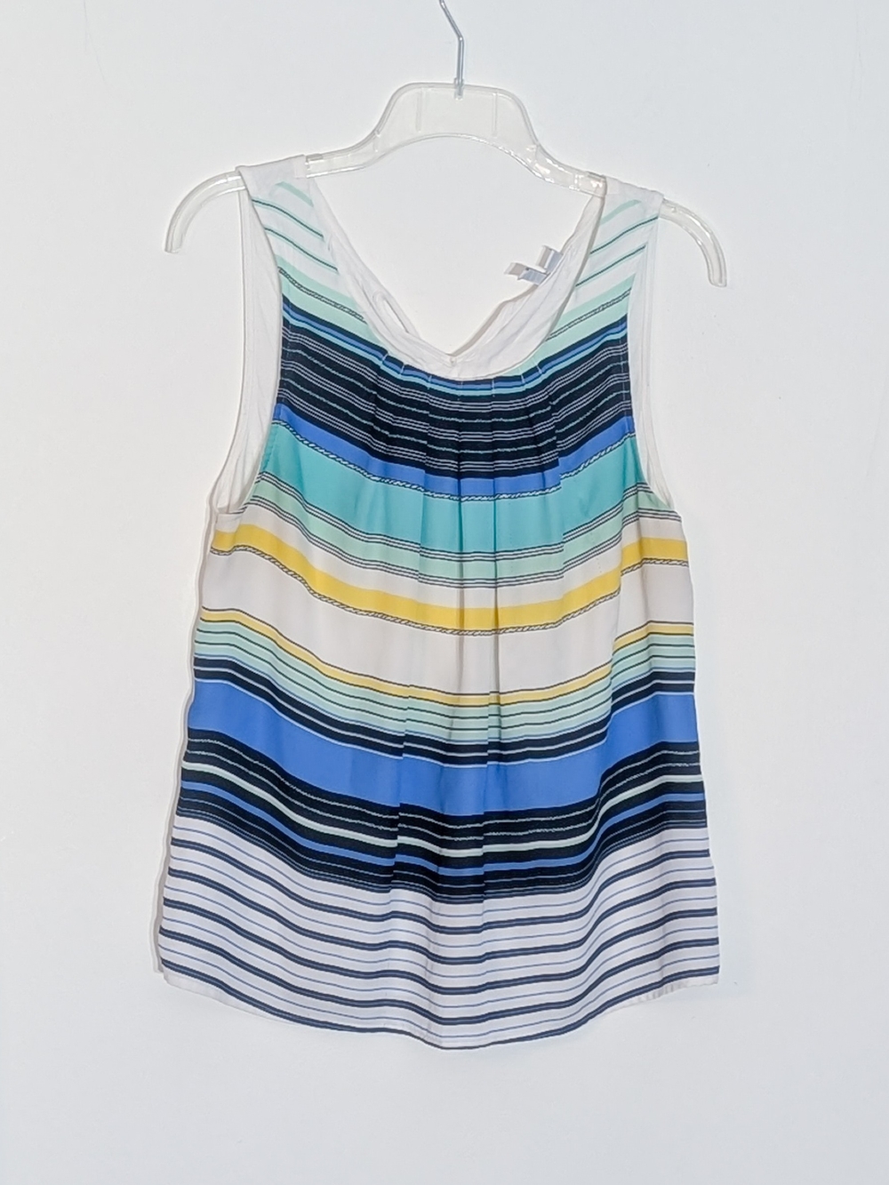 Elle Striped Tank Top in Blue, White & Yellow